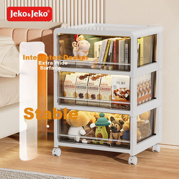 Шкаф для хранения вещей JEKO&JEKO, комод с пятью ящиками, ящик для хранения игрушек, прикроватная тумба-органайзер, 3-ярусный. - изображение 4