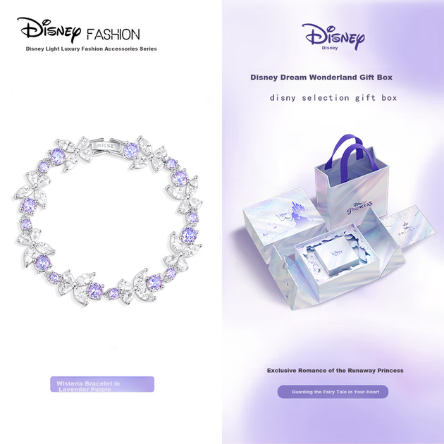 Браслет Disney женский с цветком глицинии - Фото 8 Браслет Disney женский с цветком глицинии - изображение 8