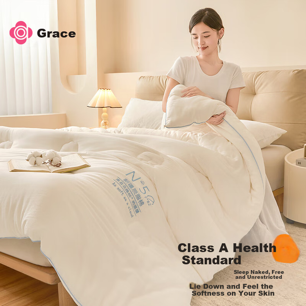 Одеяло Grace A-Class из двухслойной марли, 100% хлопок Синьцзян, осенне-зимнее, 2 м, 6 цзинь - изображение 8