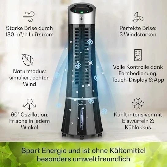 Мобильный кондиционер-вентилятор Klarstein Skyscraper Ice Smart Б/у 55 - изображение 2