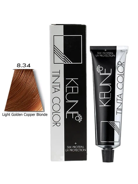 Перманентная краска для волос Keune Tinta Color 60 мл 8.34 Светлый Золотисто-Медный Блондин - Фото 1 Перманентная краска для волос Keune Tinta Color 60 мл 8.34 Светлый Золотисто-Медный Блондин - изображение 1