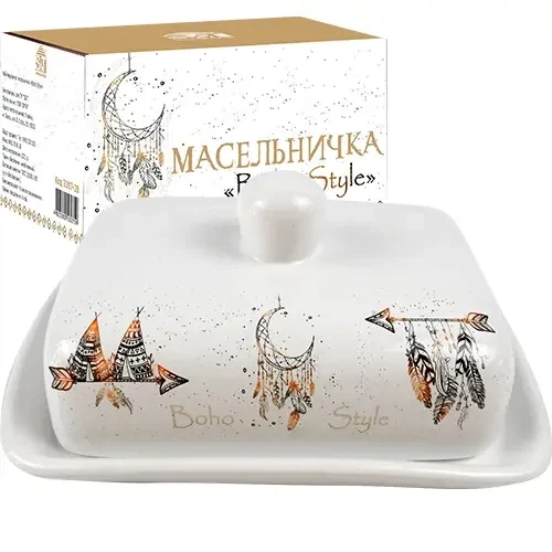 Масельничка Boho style 17х12х9 см - Фото 2 Масельничка Boho style 17х12х9 см - изображение 2