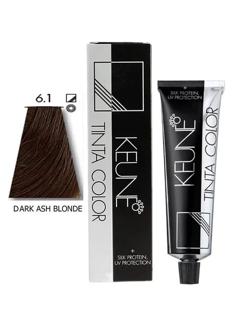 Перманентная краска для волос Keune Tinta Color 60 мл 6.1 Темный пепельный блондин - Фото 1 Перманентная краска для волос Keune Tinta Color 60 мл 6.1 Темный пепельный блондин - изображение 1