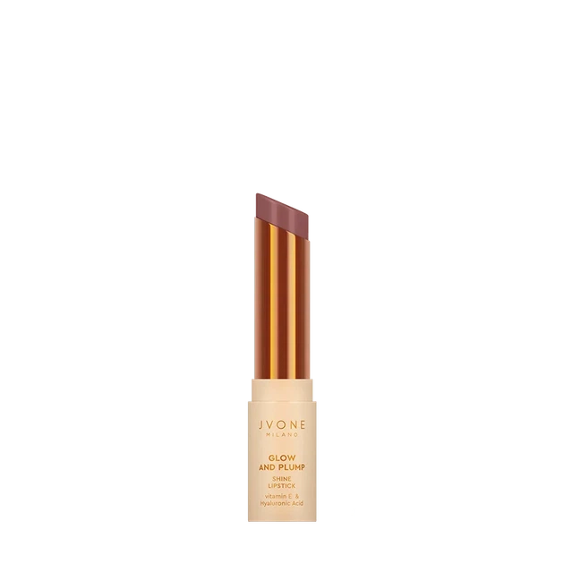 Помада глянцевая Glow And Plump Shine Lipstick 02 Rose Nude кремовая нюдовая - Фото 1 Помада глянцевая Glow And Plump Shine Lipstick 02 Rose Nude кремовая нюдовая - изображение 1