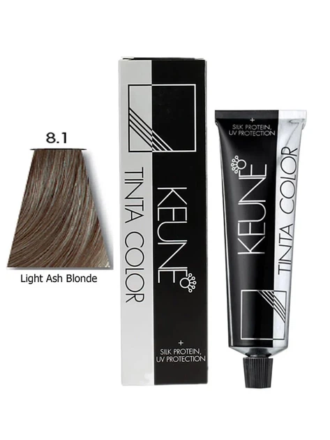 Перманентная краска для волос KEUNE TINTA COLOR 8.1 Пепельный блонд 60 мл - Фото 1 Перманентная краска для волос KEUNE TINTA COLOR 8.1 Пепельный блонд 60 мл - изображение 1