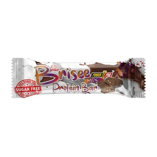 Протеиновый батончик Power Pro Brisee 25% без сахара микс 55 г - Фото 1 Протеиновый батончик Power Pro Brisee 25% без сахара микс 55 г - изображение 1