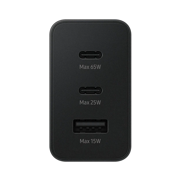 Мережевий зарядний пристрій для Samsung 65W Trio (EP-T6530) Black - Фото 2 Мережевий зарядний пристрій для Samsung 65W Trio (EP-T6530) Black - зображення 2