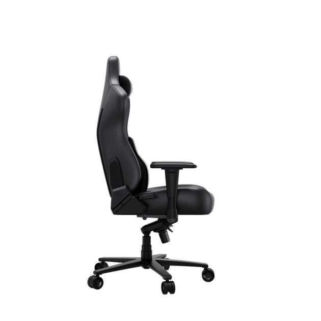 Игровое кресло Anda Seat Novis Plus Black PVC Size XL нагрузка до 120 кг, экокожа, формовочная пена высокой плотности, гарантия 24 мес, наклон спинки 155 °, рост до 210 см - изображение 3