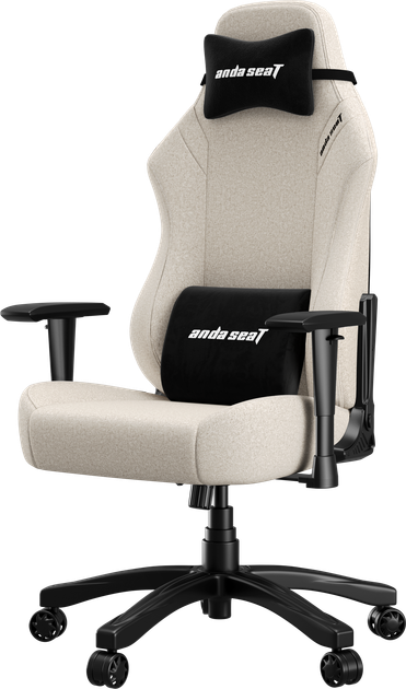 Крісло геймерське ігрове Anda Seat Luna Size L до 100 кг Ivory Fabric (AD18-44-I-F) навантаження до 100 кг, льон, поролон, гарантія 24 міс, зріст до 170 см - Фото 2 Крісло геймерське ігрове Anda Seat Luna Size L до 100 кг Ivory Fabric (AD18-44-I-F) навантаження до 100 кг, льон, поролон, гарантія 24 міс, зріст до 170 см - зображення 2