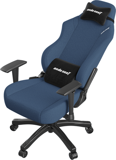 Крісло геймерське ігрове Anda Seat Luna Size L до 100 кг Blue Fabric (AD18-44-S-F) навантаження до 100 кг, льон, поролон, гарантія 24 міс, зріст до 170 см - зображення 7