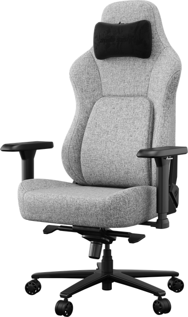 Геймерское игровое кресло Anda Seat Phantom 4 Pro L до 100 кг Gray Fabric (AD18YSDC-72-G-F-G02) нагрузка до 100 кг, лён, пена, гарантия 24 мес, наклон спинки 135 °, рост до 185 см - изображение 3