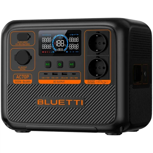 Зарядная станция BLUETTI AC70P (P-AC70P-EU-GY-BL-010) - Фото 3 Зарядная станция BLUETTI AC70P (P-AC70P-EU-GY-BL-010) - изображение 3
