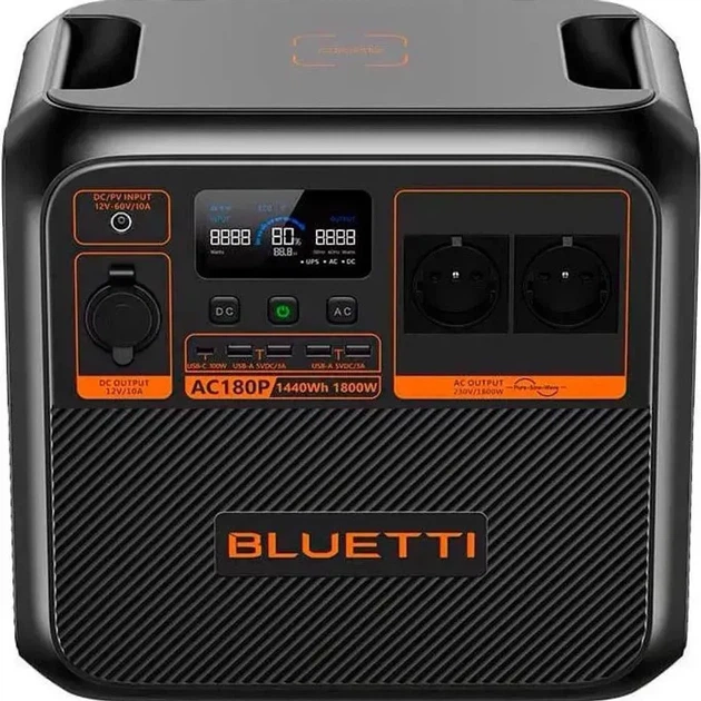 Зарядна станція BLUETTI AC180P (P-AC180P-EU-GY-BL-010) - Фото 4 Зарядна станція BLUETTI AC180P (P-AC180P-EU-GY-BL-010) - зображення 4
