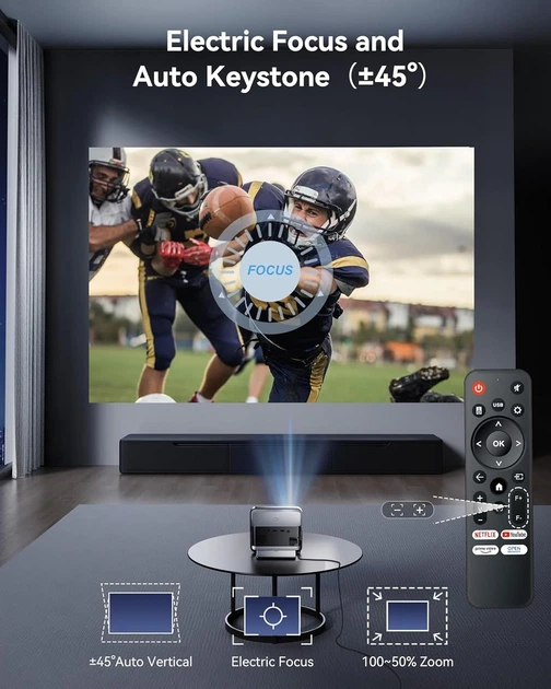 Проектор Polocsh P7 Full HD Wi-Fi Bluetooth (102211813) - Уценка - изображение 7