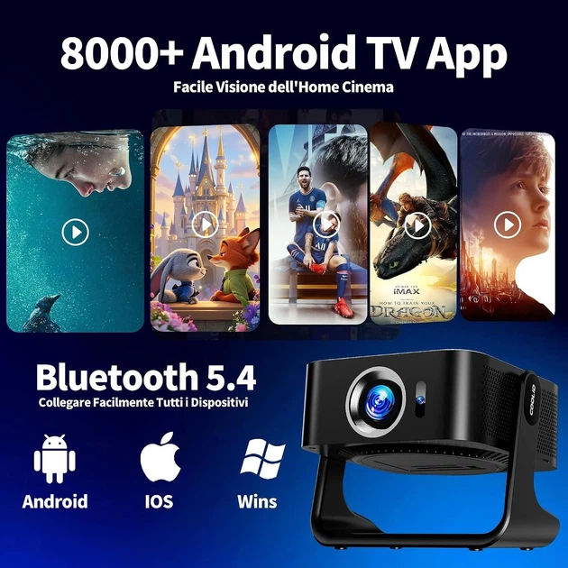 Проектор COOLID C5 Full HD Wi-Fi Bluetooth Android (102252859) - Уцінка - зображення 6