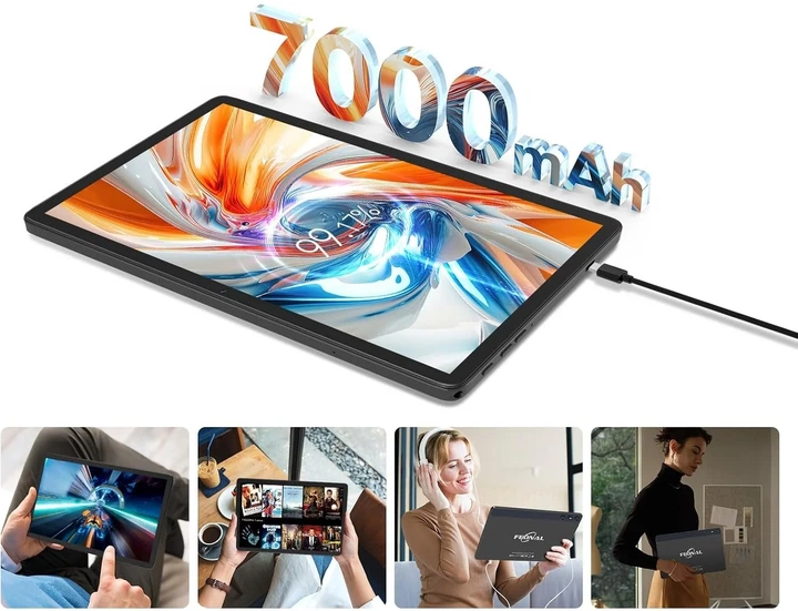 Планшет 10.1" Full HD FEONAL D106 (8+6)/128GB 4G 2 SIM 8 ядер Android 14 7000 mAh Черно-серый (102253499) - Уценка - Фото 2 Планшет 10.1" Full HD FEONAL D106 (8+6)/128GB 4G 2 SIM 8 ядер Android 14 7000 mAh Черно-серый (102253499) - Уценка - изображение 2