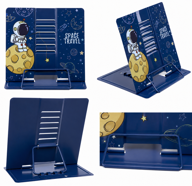 Подставка для книг металл, синяя 21*23см, "SPACE TRAVEL" LTS-8211--76258D - Фото 2 Подставка для книг металл, синяя 21*23см, "SPACE TRAVEL" LTS-8211--76258D - изображение 2