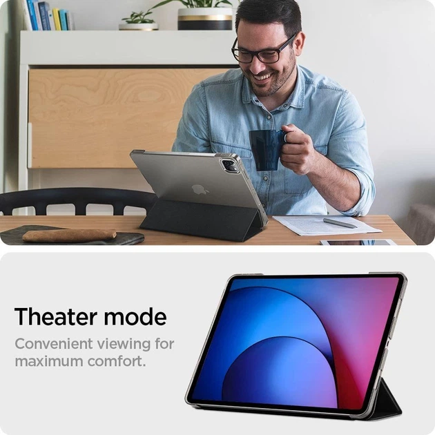 Чехол Spigen Smart Fold для iPad Pro 12.9 2021 Black (ACS02882) - Фото 14 Чехол Spigen Smart Fold для iPad Pro 12.9 2021 Black (ACS02882) - изображение 14