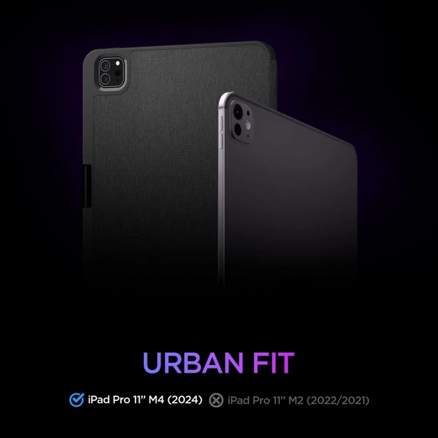 Чехол Spigen Urban Fit для iPad Pro 11 2024 5th Gen Black (ACS07020) - изображение 13