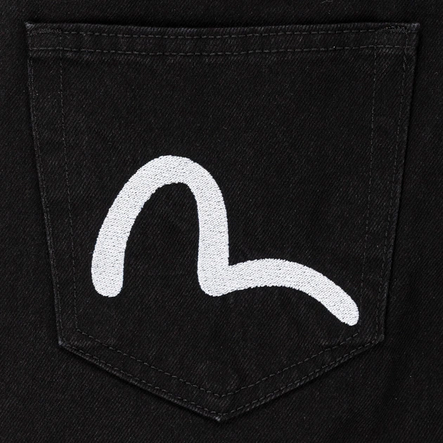 Джинси чоловічі широкі EVISU чорні баггі оверсайз 30 (1027-294-1) - изображение 6