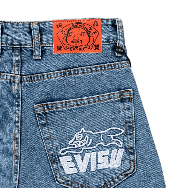 Джинси чоловічі широкі EVISU блакитні баггі оверсайз Y2K 27 (1027-295-4) - Фото 8 Джинси чоловічі широкі EVISU блакитні баггі оверсайз Y2K 27 (1027-295-4) - зображення 8