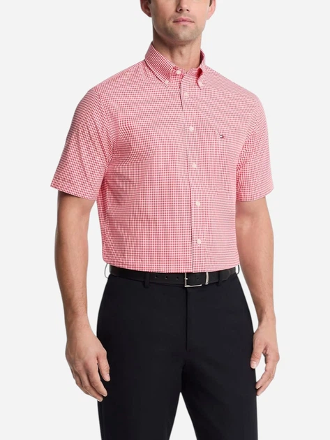 Рубашка хлопковая летняя мужская Tommy Hilfiger 189136495 18 Красная (1161215239) - Фото 1 Рубашка хлопковая летняя мужская Tommy Hilfiger 189136495 18 Красная (1161215239) - изображение 1