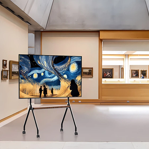 Подставка для телевизора Jinying для телевизоров Art с диагональю 42-75 дюймов, напольное крепление для телевизора, V-образная треугольная конструкция для сверхстабильности, универсальное крепление для телевизора. - изображение 10