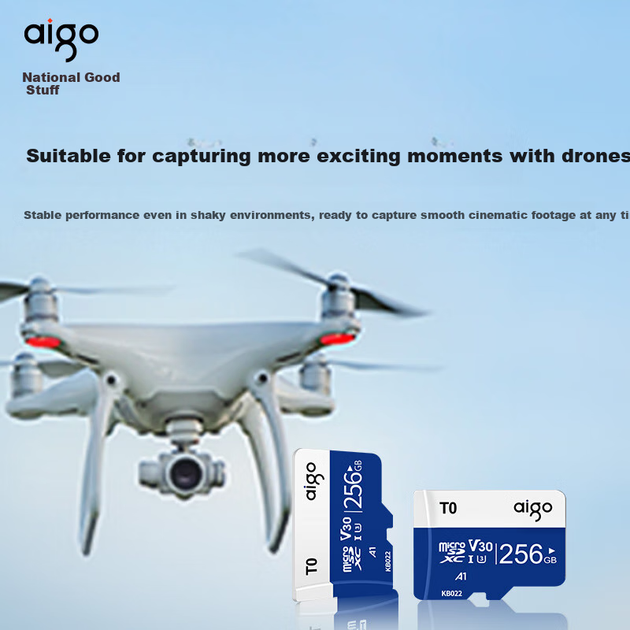 Карта пам'яті Aigo microSD 256 ГБ U3 V30 для відеореєстраторів та камер - зображення 6
