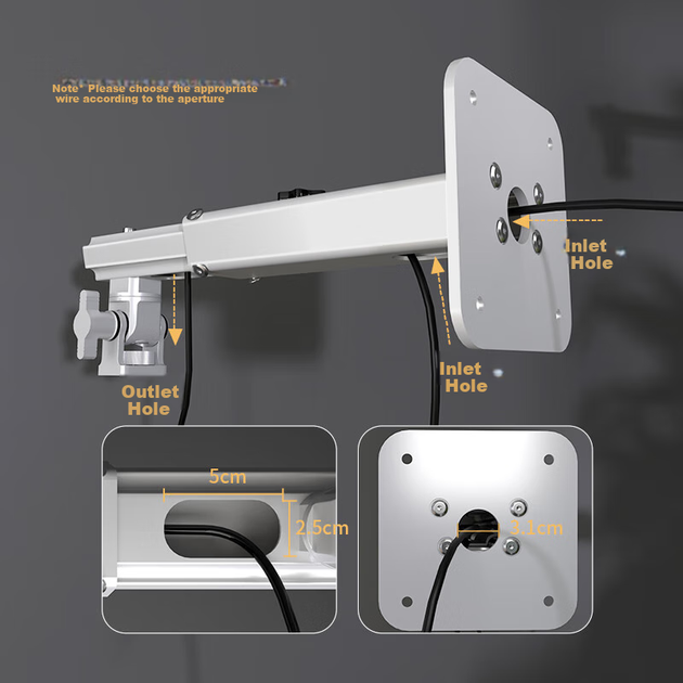 Настенный кронштейн для проектора CINE Heavy-Duty, прикроватная подставка, подходит для проекторов XGIMI RSpro3 H6, Dangbei X5, Hisense C1, Jianuo Fengmi, настенное крепление PH36. - изображение 9