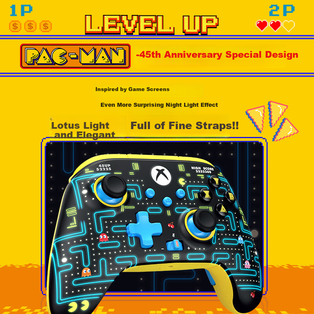 Беспроводной геймпад PowerA PAC-MAN 45th Anniversary PC/Xbox One/Xbox Series X/S (XBGP0435-01) - изображение 4