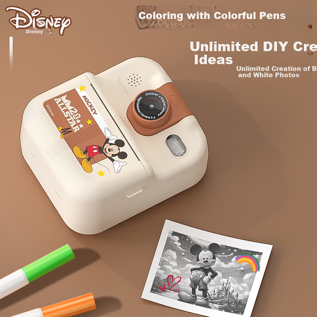 Фотоаппарат Disney HD02 Mickey детский с мгновенной печатью, для путешествий, в фирменной коробке - изображение 8