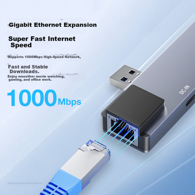 Адаптер Isky USB 3.0 на гігабітний Ethernet RJ45 для ноутбука та ПК - Фото 7 Адаптер Isky USB 3.0 на гігабітний Ethernet RJ45 для ноутбука та ПК - зображення 7