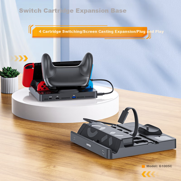 Док-станция UNITEK для Nintendo Switch с HDMI 4K, USB и быстрой зарядкой PD - изображение 4