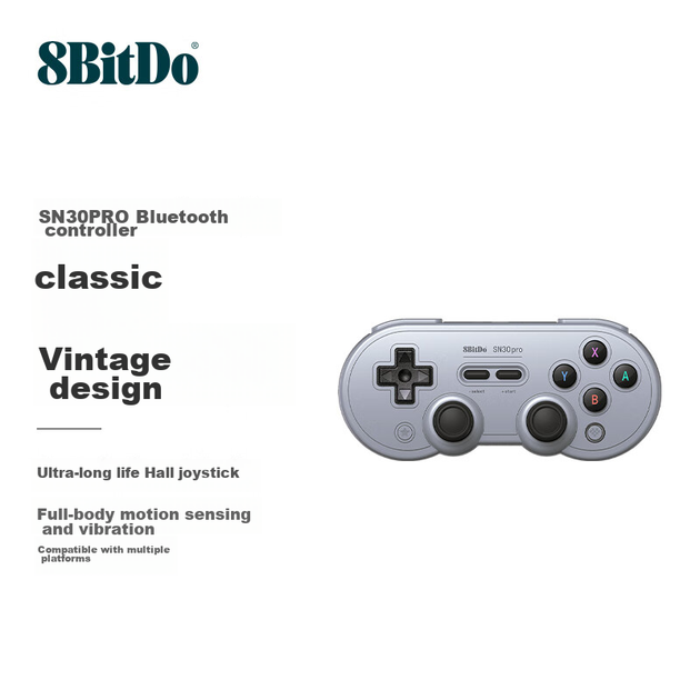 Беспроводной геймпад 8BitDo SN30 Pro PC/Nintendo Switch/Nintendo Switch 2/Android Grey - изображение 4