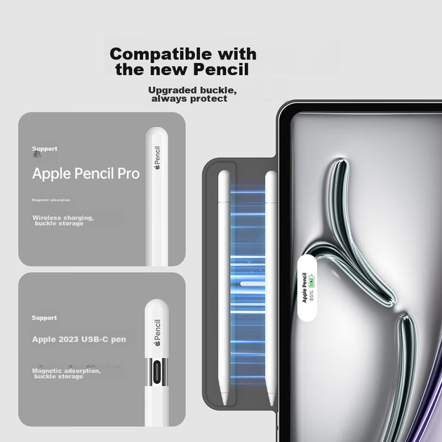 Чохол ESR для iPad Air 13 дюймів M2/M3/M4 та Pro 12.9 магнітний двосторонній, чорний - зображення 8