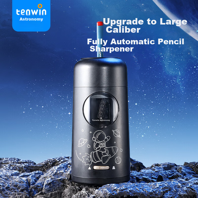 Точилка TEN-WIN S8811 автоматична для олівців до 11.5 мм, чорна, для школярів - зображення 9