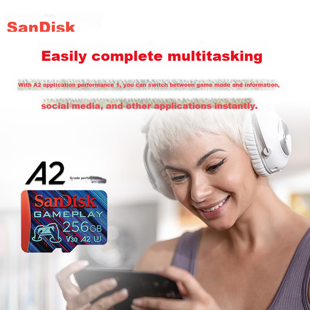Карта пам'яті SanDisk microSD 256 ГБ A2 U3 V30, читання 190 МБ/с, запис 130 МБ/с - зображення 6