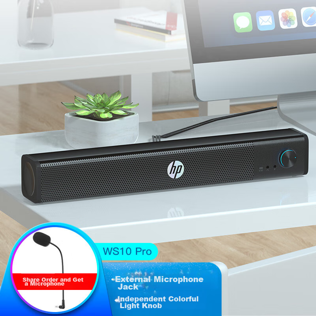 Портативна колонка HP WS10Pro із сабвуфером 6W RGB - зображення 2