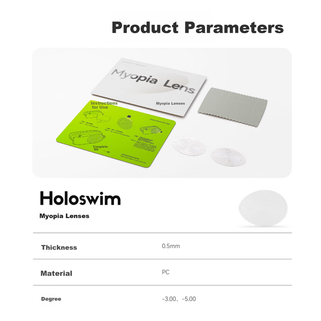 Очки для плавания Guangli Holoswim AR с линзами для близорукости, диоптрии -5.00 - изображение 6