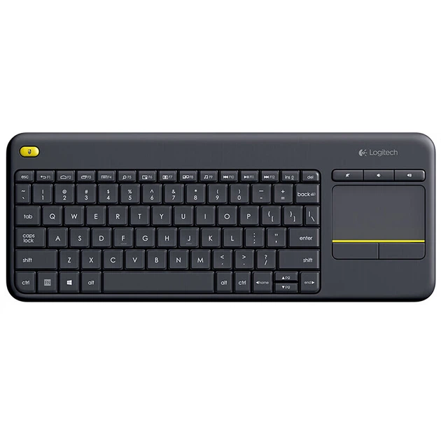 Клавиатура Logitech K400 Plus с сенсорным управлением Wireless Black - Фото 1 Клавиатура Logitech K400 Plus с сенсорным управлением Wireless Black - изображение 1