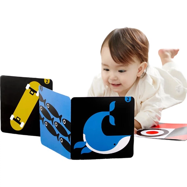 Карточки Babycare для развития зрения новорожденных черно-белые и цветные, уровни 1-4 - изображение 3