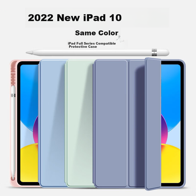 Чохол RBP для iPad 11/10 покоління (2025), A16, силіконовий, протиударний, з тримачем стилуса, колір білий лід - зображення 5