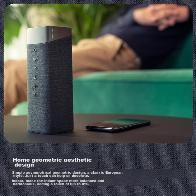 Портативная беспроводная акустическая система PHILIPS TAS5505 с Bluetooth и сабвуфером, HIFI-звук, для дома и улицы, европейский стиль - изображение 6