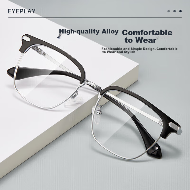 Окуляри для брів EYEPLAY із захистом від блакитного випромінювання та міопії, легкі та зручні захисні окуляри для комп'ютера, доступні за рецептом, професійні окуляри, що підходять для повернення до школи - изображение 3