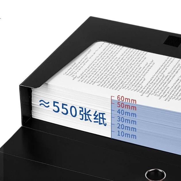 Короби архівні GuangBo A88005 для документів 55 мм пластикові, чорні, 10 шт - Фото 2 Короби архівні GuangBo A88005 для документів 55 мм пластикові, чорні, 10 шт - зображення 2