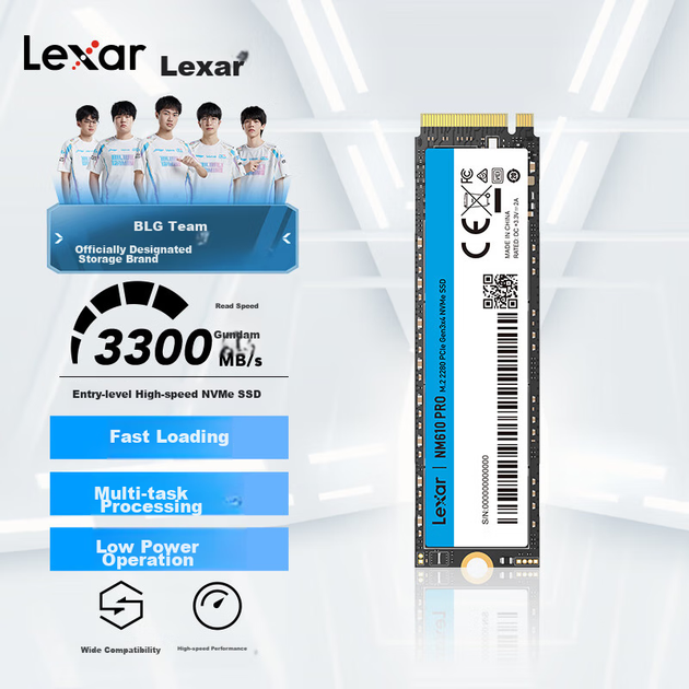 Твердотельный накопитель Lexar 1 ТБ, интерфейс M.2, протокол NVMe (PCIe 3.0x4), скорость чтения 3300 МБ/с, NM610PRO, быстрая загрузка, широкая совместимость. - зображення 9