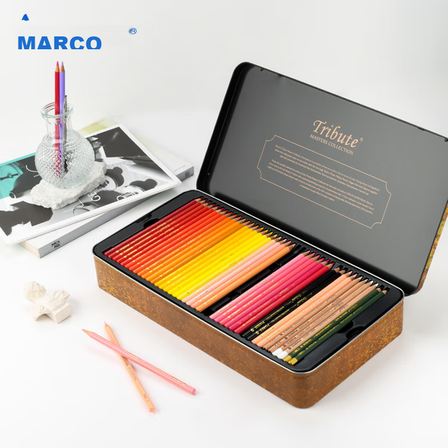Олівці кольорові MARCO Master Series на олійній основі, 160 кольорів, для малювання - зображення 6