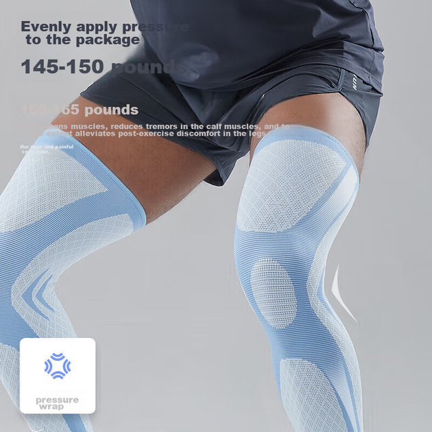 Наколінники Mizuno спортивні подовжені для баскетболу та футболу, сині, розмір M - Фото 6 Наколінники Mizuno спортивні подовжені для баскетболу та футболу, сині, розмір M - зображення 6