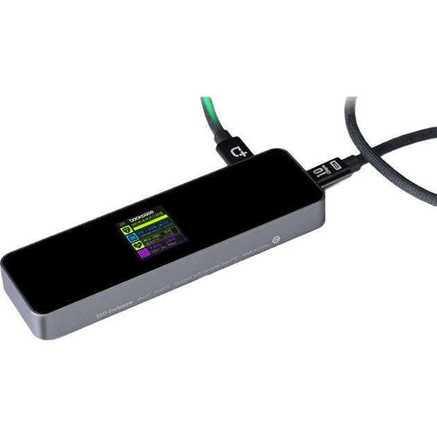 Корпус DOCKCASE для SSD M.2 NVMe внешний Type-C с дисплеем - изображение 2
