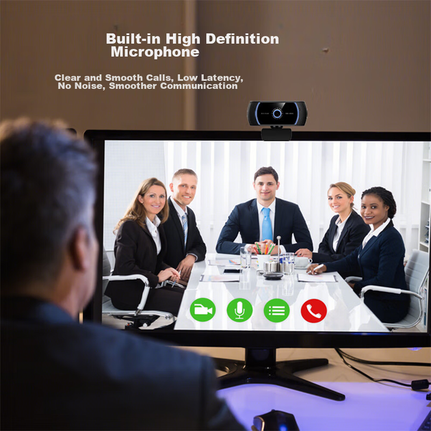 Веб-камера GESOBYTE C305 1080P с широким углом и микрофоном USB - изображение 5